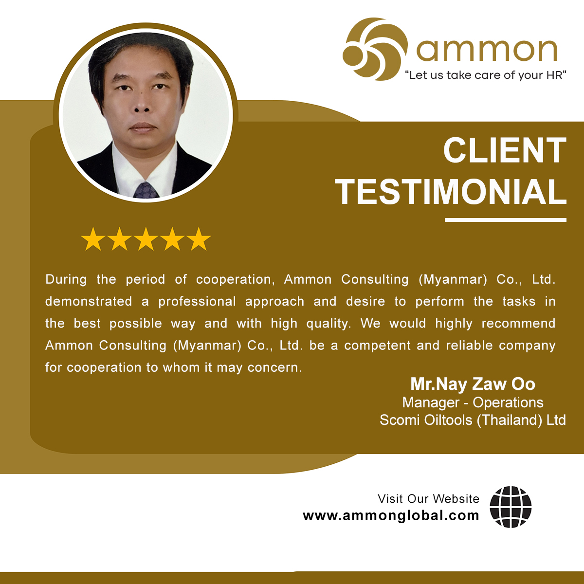 Client Testimonial Ammon Hr Outsourcing Services