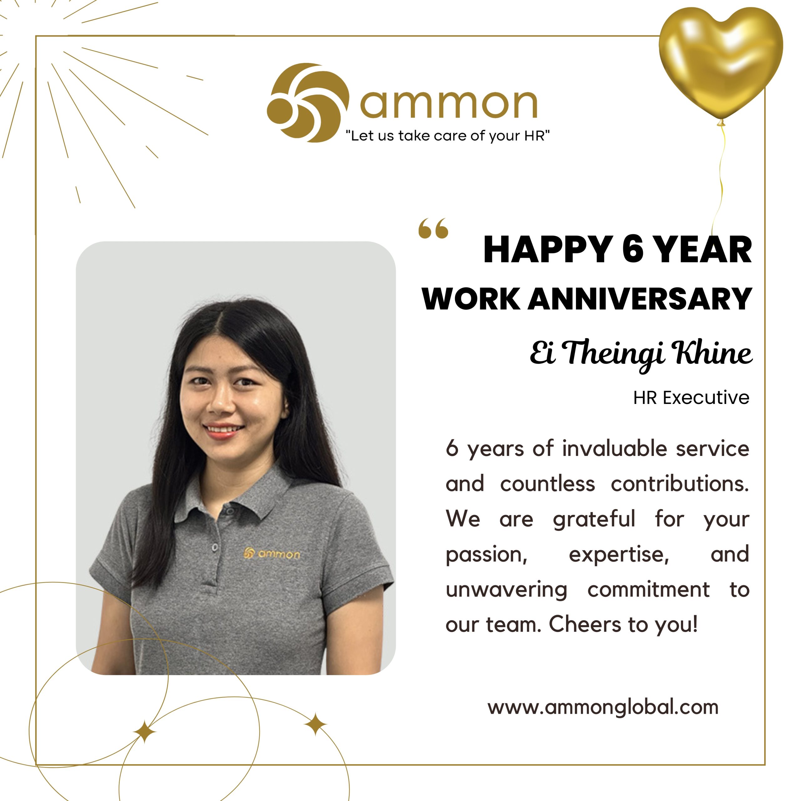 Happy Work Anniversary Ammon Hr Outsourcing Services